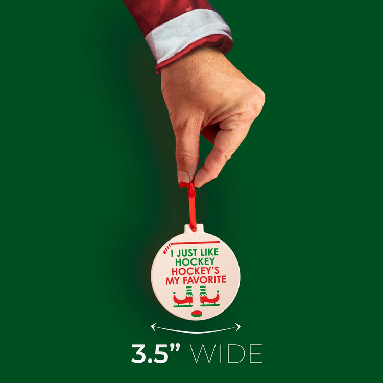 Hockey Round Ceramic Ornament - Hockey's My Favorite