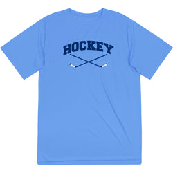Hockey Short Sleeve Performance Tee - Hockey Crossed Sticks Logo