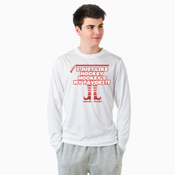 Hockey Long Sleeve Performance Tee - Hockey's My Favorite