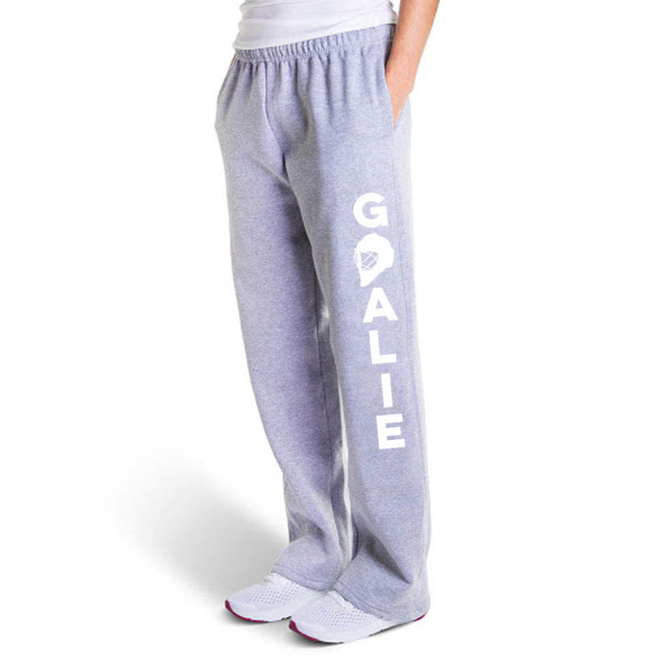 Hockey Fleece Sweatpants - Goalie [Adult Large/Gray] - SS
