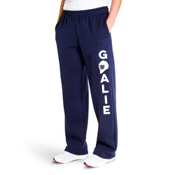 Hockey Fleece Sweatpants - Goalie [Navy/Youth Large] - SS