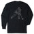 Hockey Tshirt Long Sleeve - Hockey Player Sketch [Youth Medium/Black] - SS