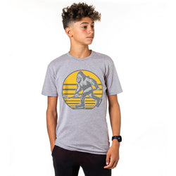 Hockey Short Sleeve T-Shirt - BigSkate [Gray/Youth X-Large] - SS