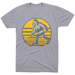 Hockey Short Sleeve T-Shirt - BigSkate [Youth Medium/Gray] - SS