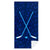 Hockey Premium Beach Towel - Blue Crossed Hockey Sticks