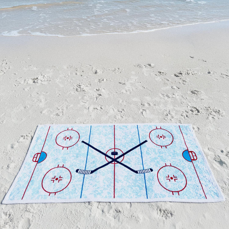 Hockey Premium Beach Towel - Hockey Rink