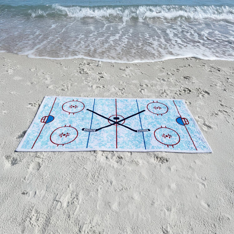 Hockey Premium Beach Towel - Hockey Rink
