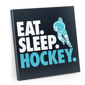 CTS Hockey Canvas Wall Art - Eat Sleep Hockey
