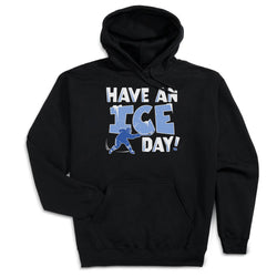 Hockey Hooded Sweatshirt - Have An Ice Day [Youth Medium/Black] - SS