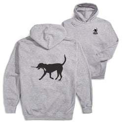 Hockey Hooded Sweatshirt - Howe the Hockey Dog (Back Design)