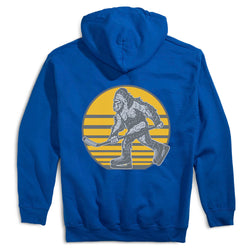 Hockey Hooded Sweatshirt - BigSkate(Back Design) [Royal/Adult Medium] - SS