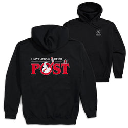 Hockey Hooded Sweatshirt - Ain't Afraid of No Post (Back Design)