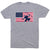 Hockey T-Shirt Short Sleeve - Patriotic Hockey [Gray/Youth Large] - SS