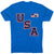 Hockey T-Shirt Short Sleeve - Hockey USA Gold [Royal/Youth Small] - SS