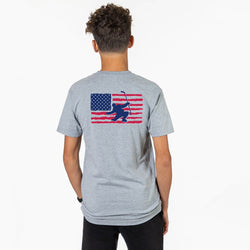 Hockey Short Sleeve T-Shirt - Hockey Land That We Love (Back Design)