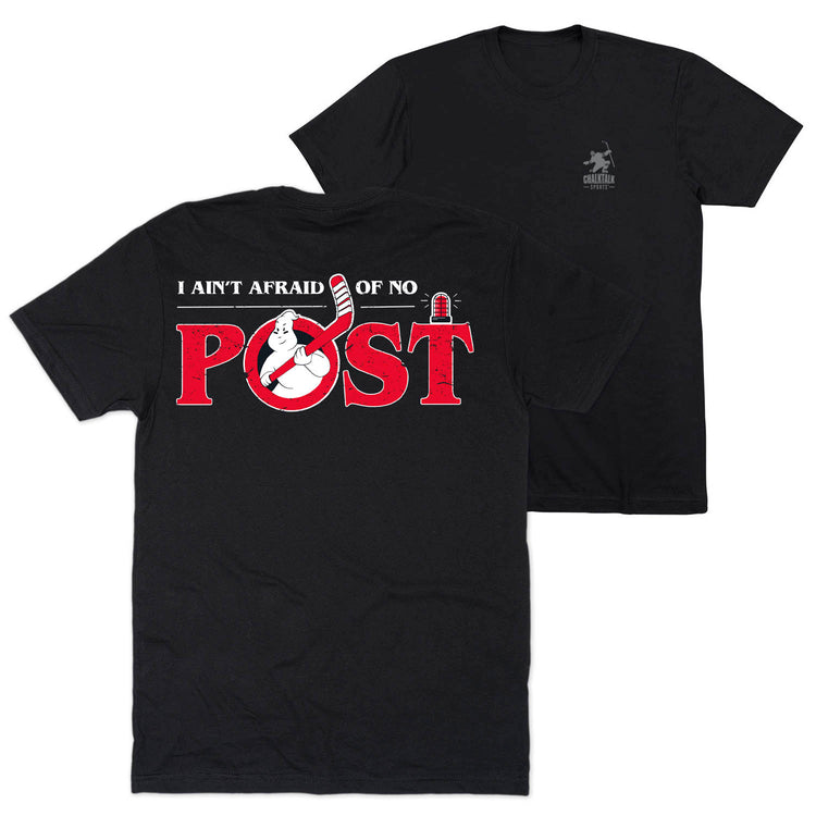 Hockey Short Sleeve T-Shirt - Ain't Afraid of No Post (Back Design)