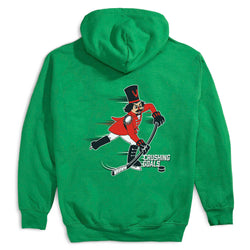 Hockey Hooded Sweatshirt - Crushing Goals (Back Design) [Green/Adult Small] - SS