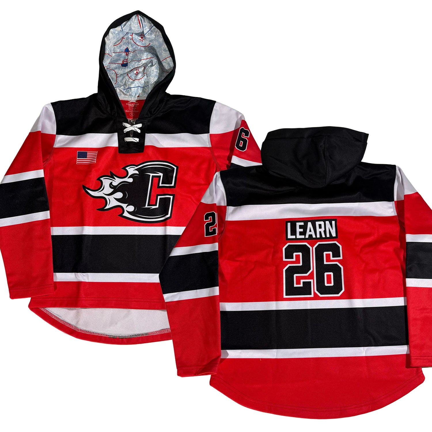 Custom Team Hattrick Hoodie - Hockey