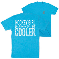 Hockey T-Shirt Short Sleeve - Hockey Girls Are Cooler (Back Design)