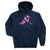 Hockey Hooded Sweatshirt - Neon Hockey Girl [Youth Small/Navy] - SS