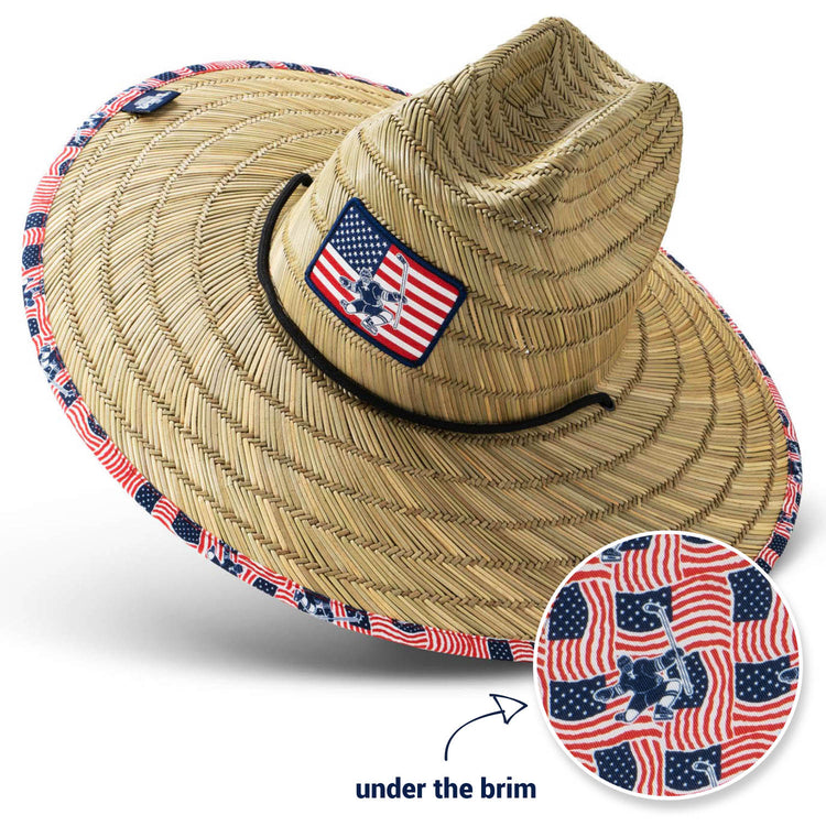 CTS Hockey Straw Hat - USA