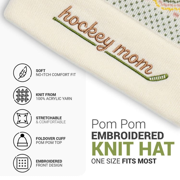 Hockey Knit Hat - Hockey Mom Fair Isle