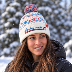 Hockey Knit Hat - Hockey Mom Fair Isle