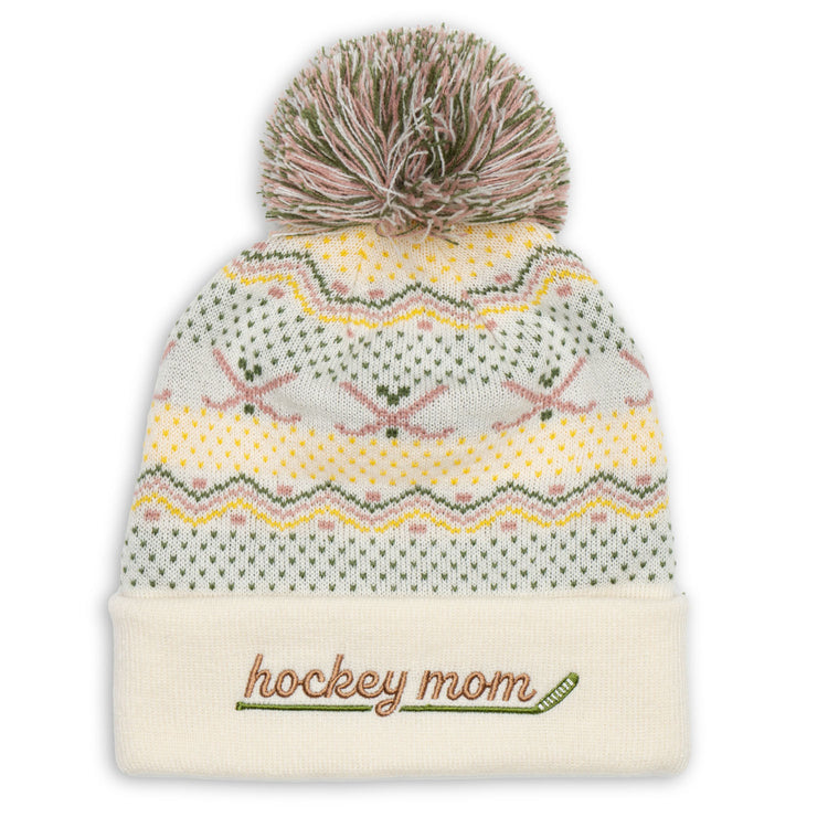 Hockey Knit Hat - Hockey Mom Fair Isle