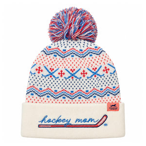 Hockey Knit Hat - Hockey Mom Fair Isle