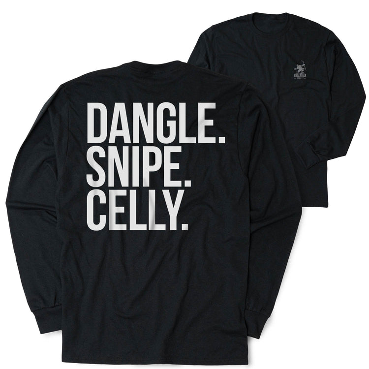 Hockey Tshirt Long Sleeve - Dangle Snipe Celly Words (Back Design)