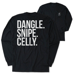 Hockey Tshirt Long Sleeve - Dangle Snipe Celly Words (Back Design)
