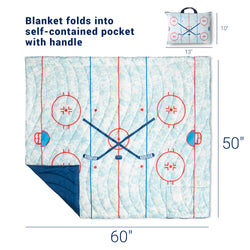 Hockey Gameday Puffle Blanket - Hockey Rink