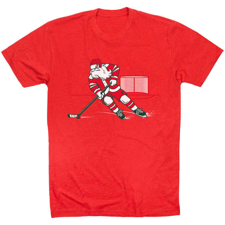 Hockey Short Sleeve T-Shirt - Saint Nick Hat Trick [Youth Large/Red] - SS