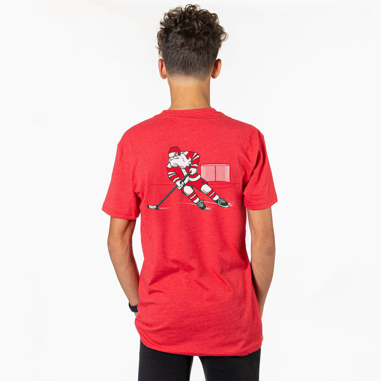Hockey Short Sleeve T-Shirt - Saint Nick Hat Trick (Back Design)