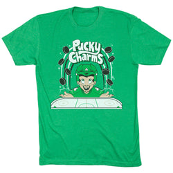 Hockey Short Sleeve T-Shirt - Pucky Charms [Youth Medium/Green] - SS