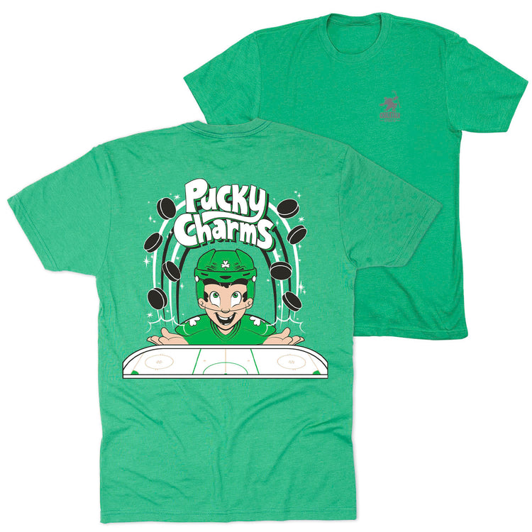 Hockey Short Sleeve T-Shirt - Pucky Charms (Back Design)