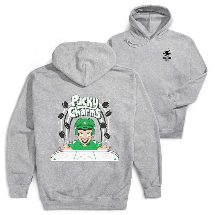 Hockey Hooded Sweatshirt - Pucky Charms (Back Design)