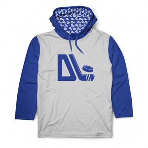 Hockey Lightweight Long Sleeve Hoodie - DYHA - Gray/Blue