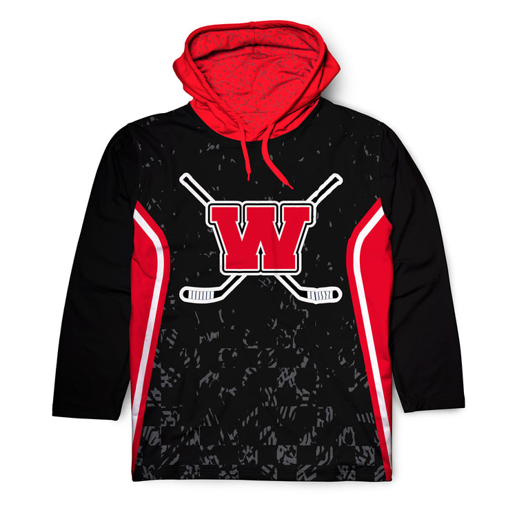 Custom Team Lightweight Long Sleeve ShieldDri Hoodie -  Hockey