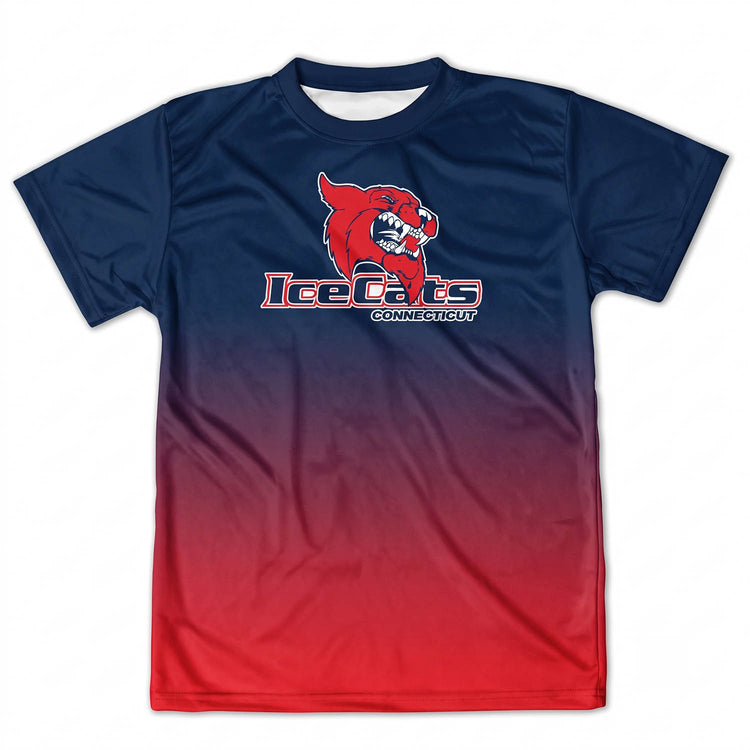 Hockey Short Sleeve Velocitee - Ice Cats - Gradient