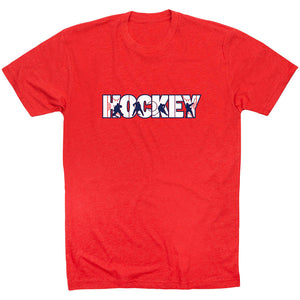 Hockey Short Sleeve T-Shirt - Hockey Life [Youth Small/Red] - SS