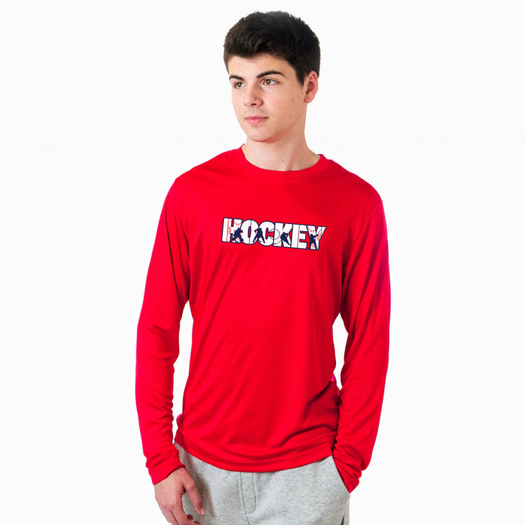 Hockey Long Sleeve Performance Tee - Hockey Life