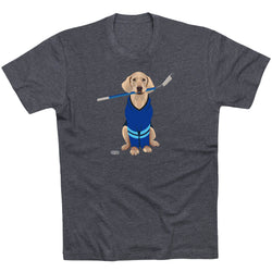 Hockey Short Sleeve T-Shirt - Puck The Hockey Dog