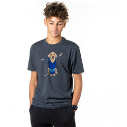 Hockey Short Sleeve T-Shirt - Puck The Hockey Dog