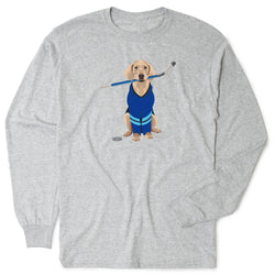 Hockey Tshirt Long Sleeve - Puck The Hockey Dog