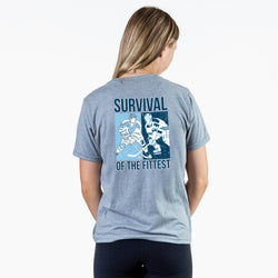 Hockey Short Sleeve T-Shirt - Survival of the Fittest (Back Design)
