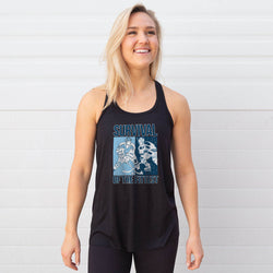 Hockey Flowy Racerback Tank Top - Survival of the Fittest