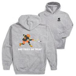 Hockey Hooded Sweatshirt - Hat-Trick or Treat (Back Design)