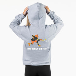 Hockey Hooded Sweatshirt - Hat-Trick or Treat (Back Design)