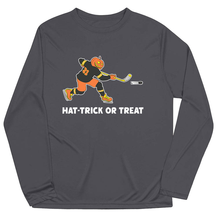 Hockey Long Sleeve Performance Tee - Hat-Trick or Treat